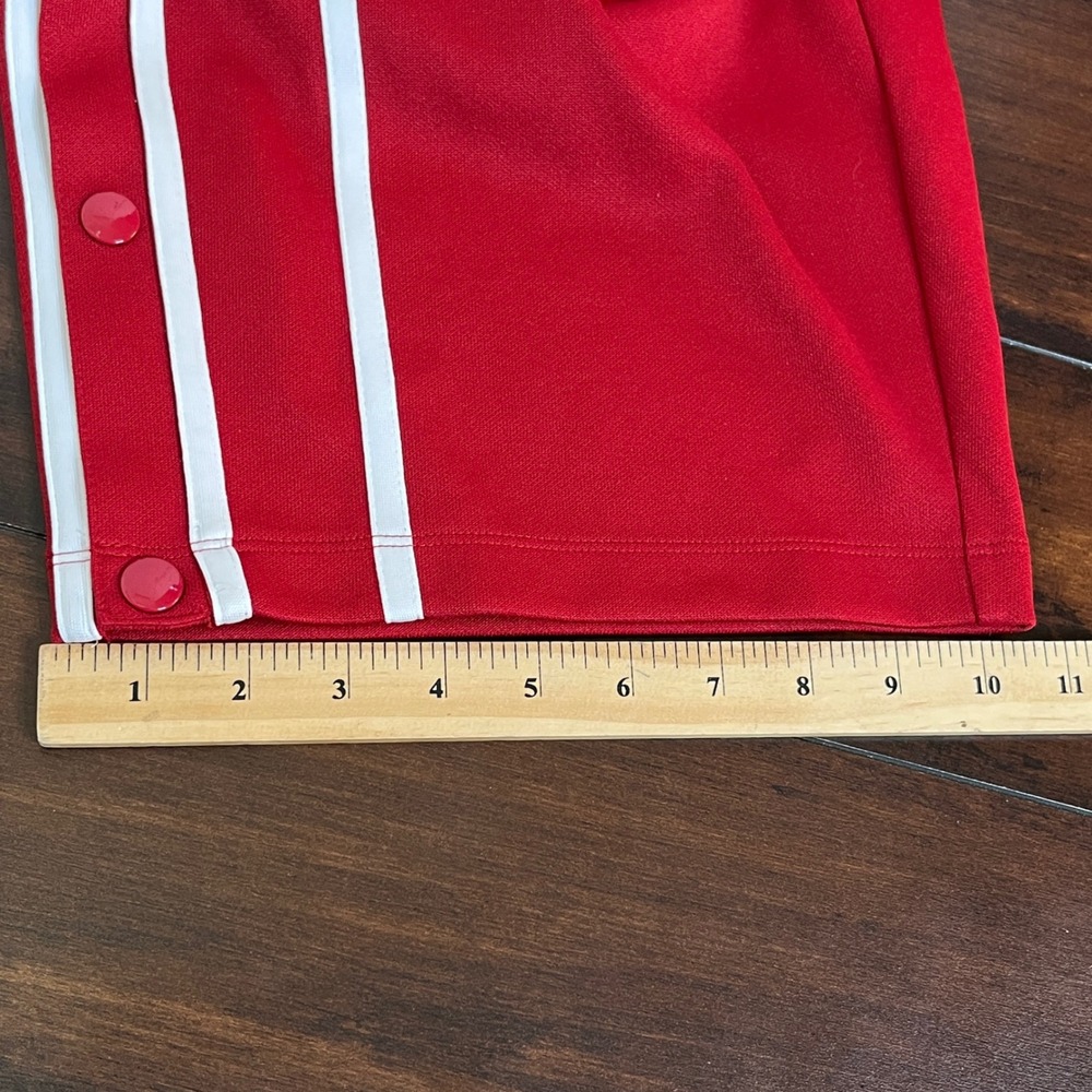 $345 Helmut Lang Track Shorts‎ Men's Small Red White Side Stripe Snap Button - Picture 7 of 13